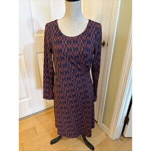 NANTUCKET RED Ellie Kai navy blue Women’s Long Sleeve Dress Size 10